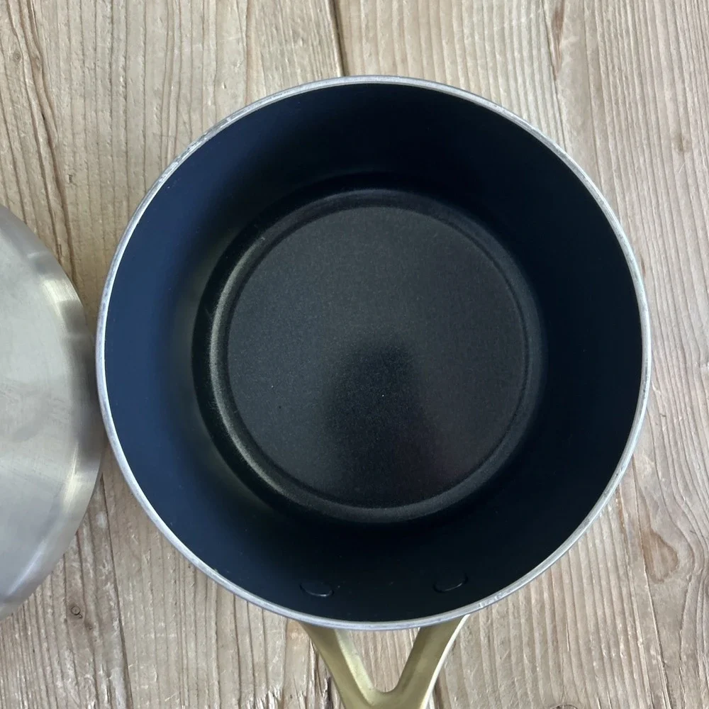 2 Williams-Sonoma GreenPan Reserve Ceramic Pans Twilight w/Gold Handle W/ Lids